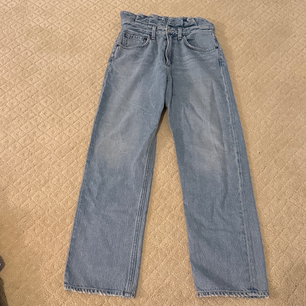 Agolde High Rise Light Wash Jeans